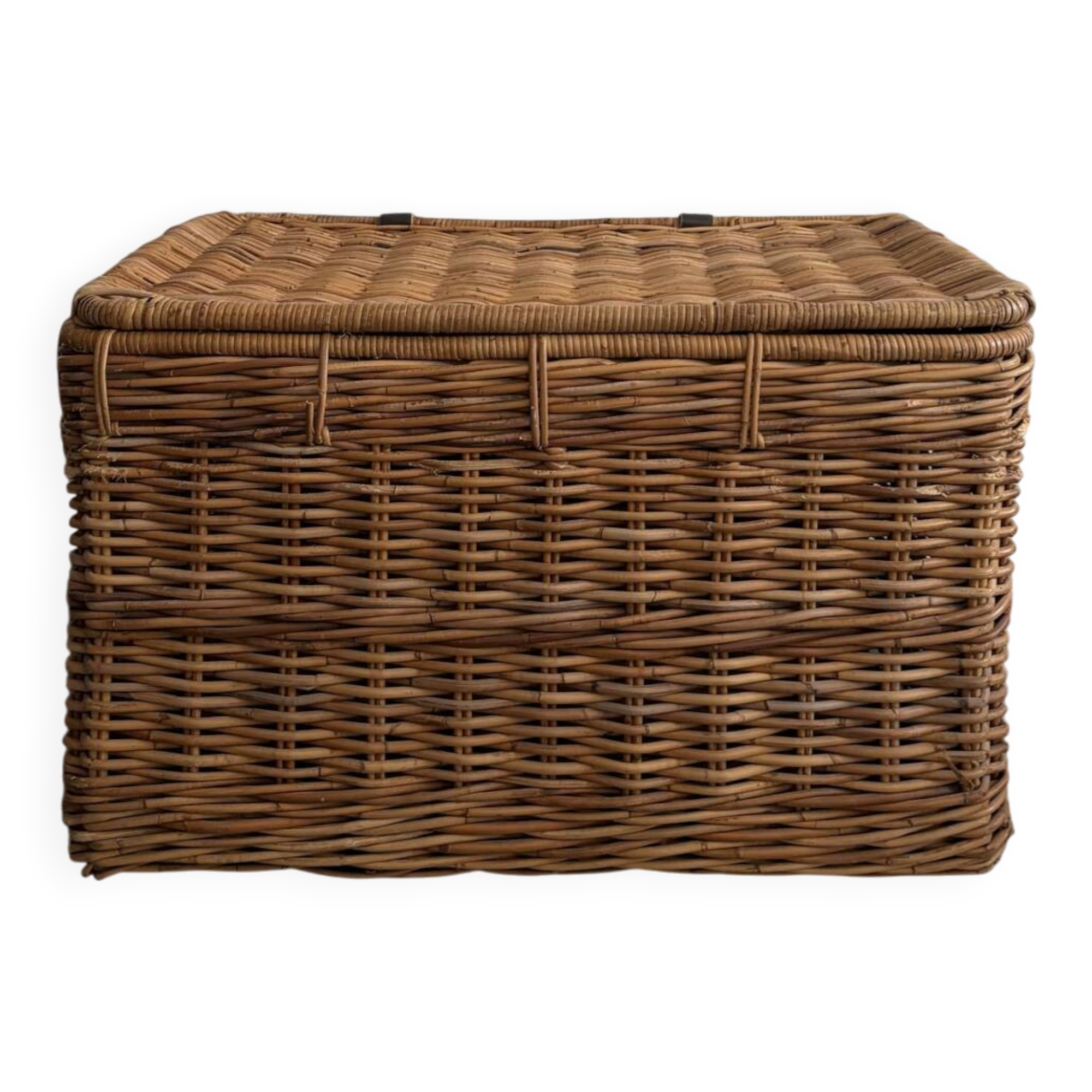 Large vintage wicker trunk