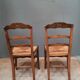 Pair of straw chairs nineteenth saw