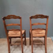 Pair of straw chairs nineteenth saw