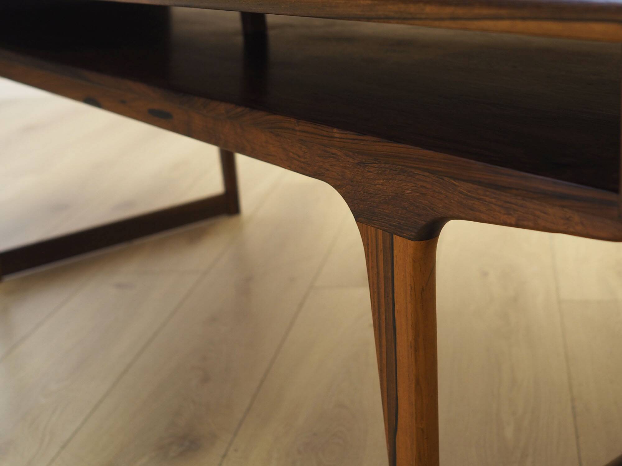 Danish rosewood coffee table with shelf, 1960s