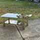 Vintage brass and glass coffee table, 1970s