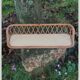 Antique rattan wall shelf