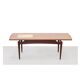 Louis Van Teeffelen teak coffee table with mosaic inlay