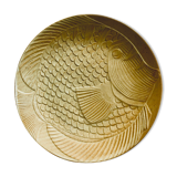 Stoneware plates fish decoration
