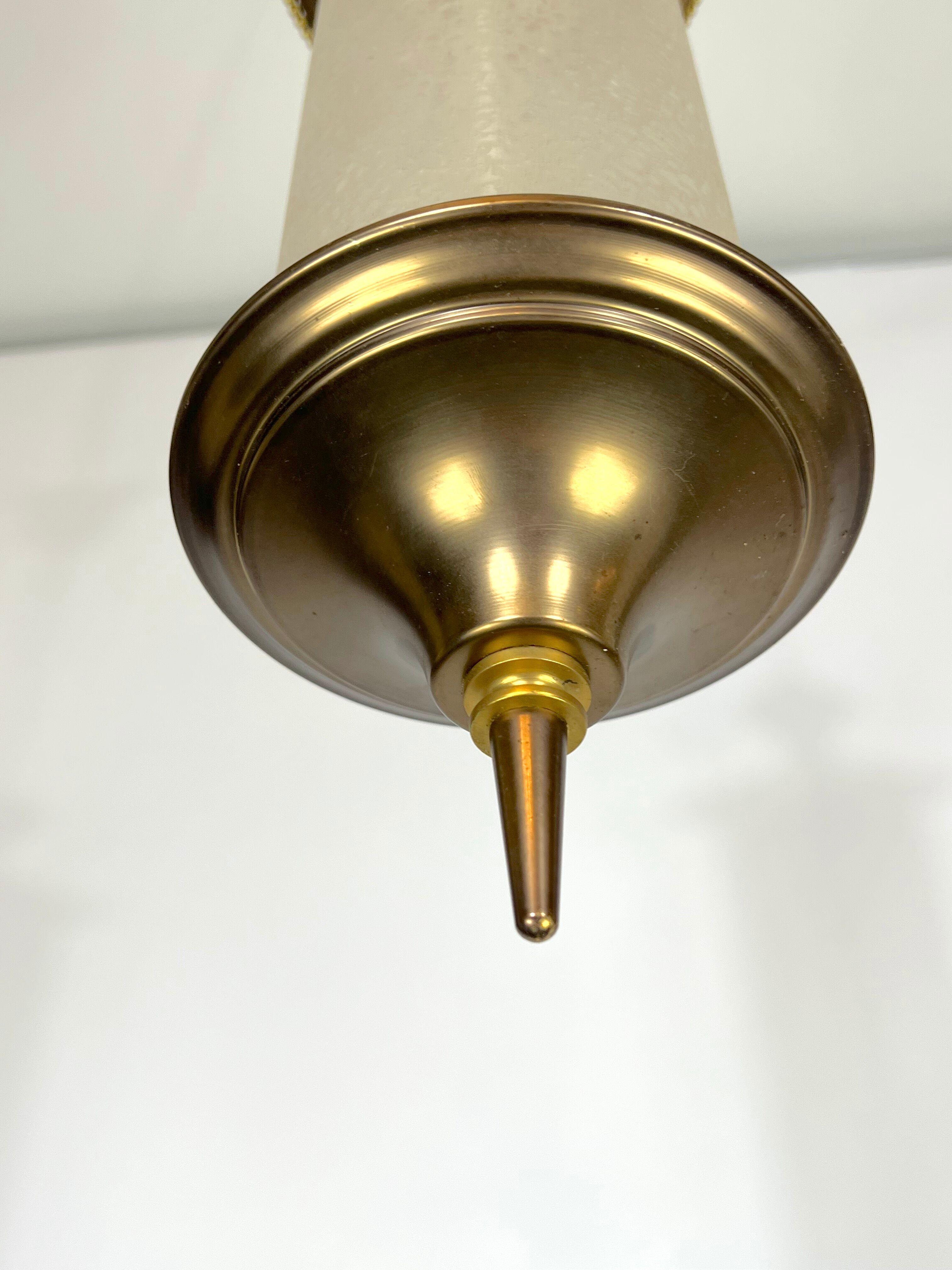 Mid-century Lumi Milano brass pendant light from 50s