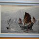 marine painting sailboats seaside in Asia HSP signed