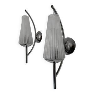 Appliques chrome et verre