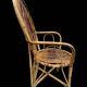 Rattan set of Provençal armchair and chair from the 60s