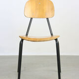 Chaise d’école en contreplaqué vintage