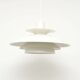 White Scandinavian lamp, 1970s