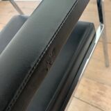 Vintage chrome and leatherette office chair