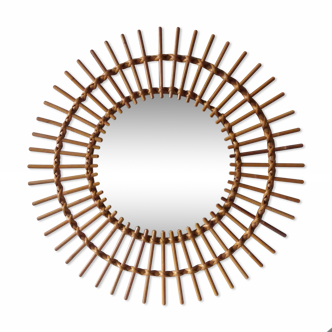 Mirror rattan Sun diam.28cm