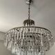Large crystal chandelier with cascade of pendants from the 60s and 70s
