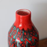 Ceramic vase middle XXth Scandinavian design signed Dansac