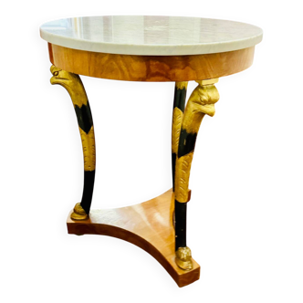 Empire marble pedestal table