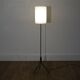 Lampadaire tripode en metal et laiton, 1970