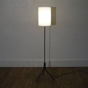 Lampadaire tripode en metal et laiton, 1970
