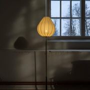Modern mid-century brass trumpet-shaped floor lamp, Sweden, 1960s.