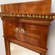 Biedermeier Cherry Wall Mirror with Brass Decor, South Germany, 1820s