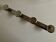 chrome Art Deco bathroom coat hook 57cm