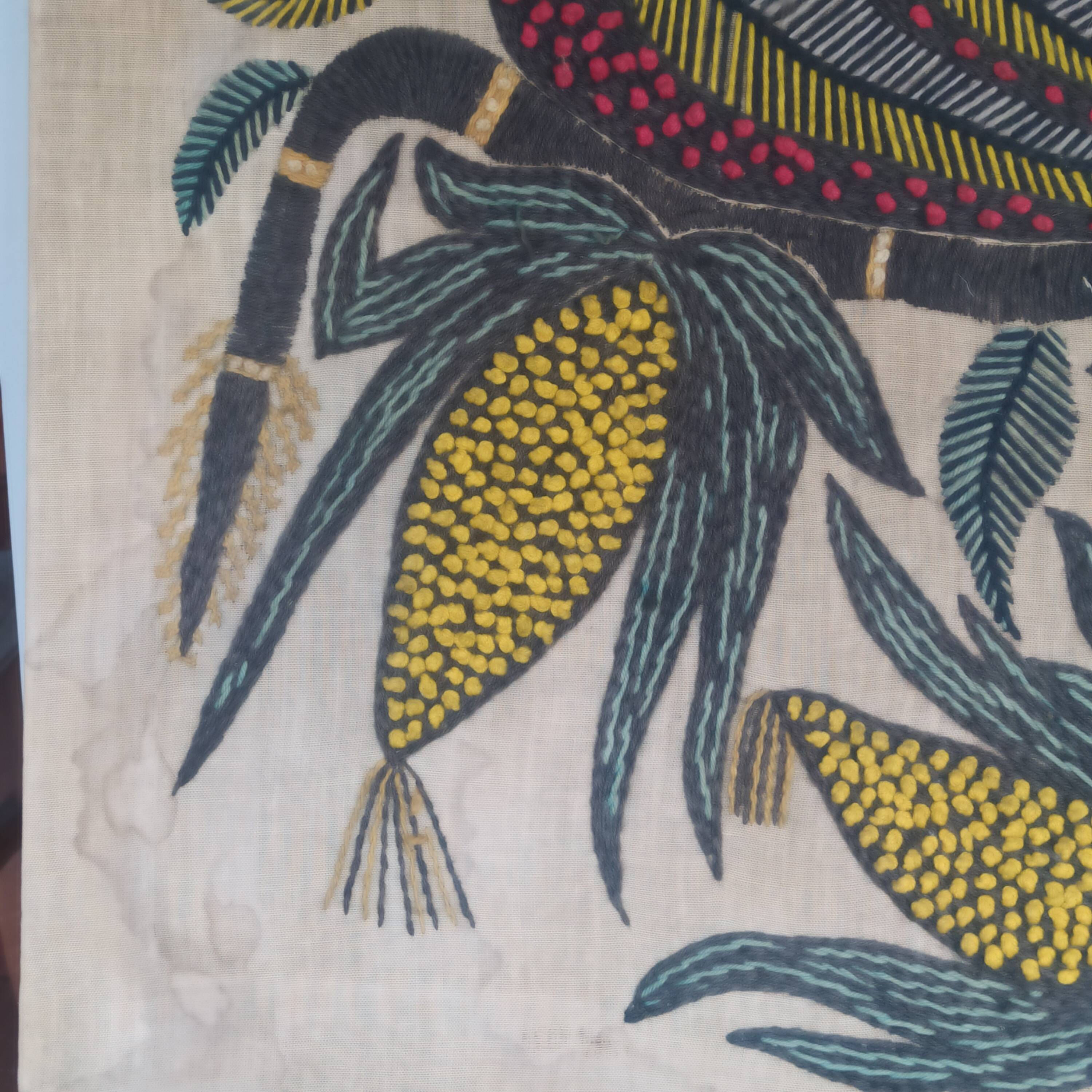 Wool tapestry signed Hector Herrera, Chile 1970