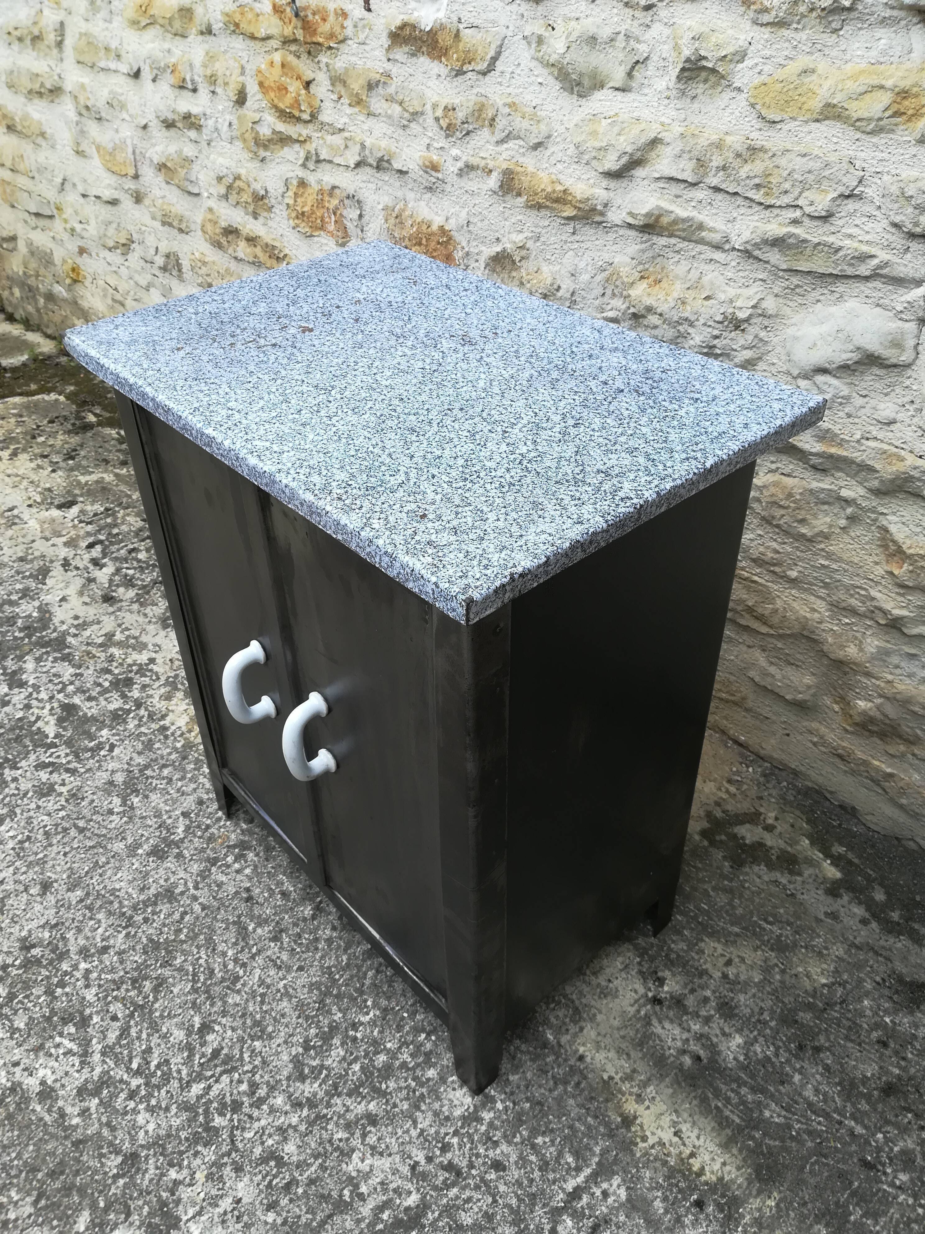 Sheet metal industrial furniture sideboard