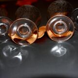 Four Baccarat flutes engraved crystal model Michelangelo