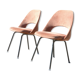 Pair of "Conference" chairs by Eero Saarinen in velvet Knoll