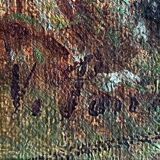 HST painting "Creuse Valley with shepherd" signed LV Pons 19th century
