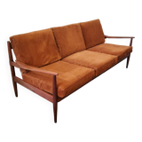 Scandinavian vintage 3-seater sofa in solid wood