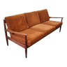 Scandinavian vintage 3-seater sofa in solid wood