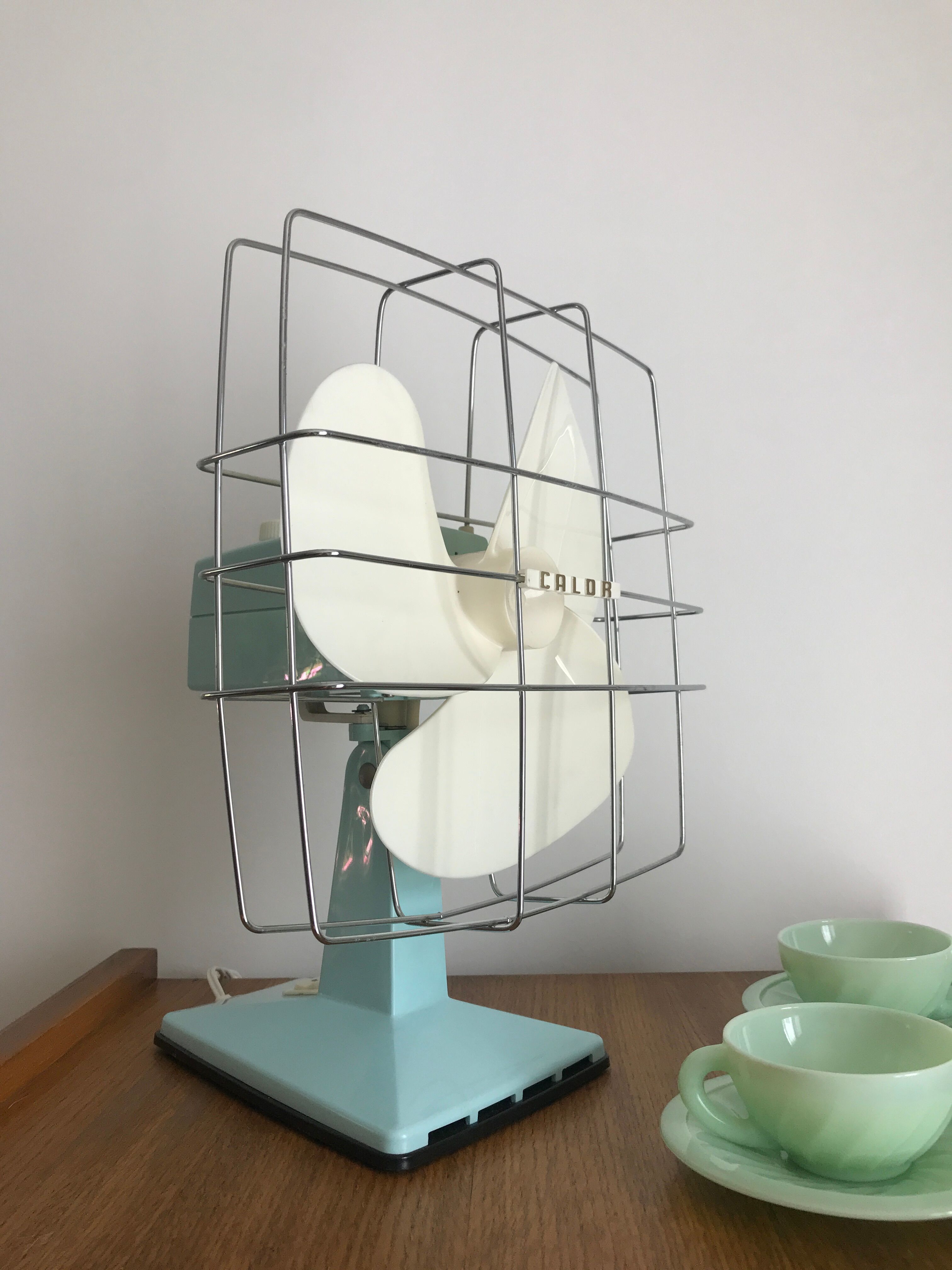 Vintage calor tilting fan mint