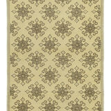 Hand-knotted wool turkish beige carpet 86 cm x 190 cm