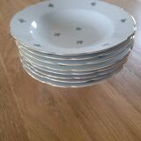 8 vintage soup plates