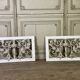 Pair of cast iron window shutters in Louis XVI style.