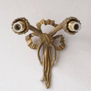 Pair of old French bronze wall lights from the beginning of the 20th century.
