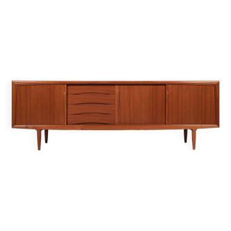 Midcentury Danish sideboard in teak by Axel Christensen for ACO Møbler 1960s - 240cm