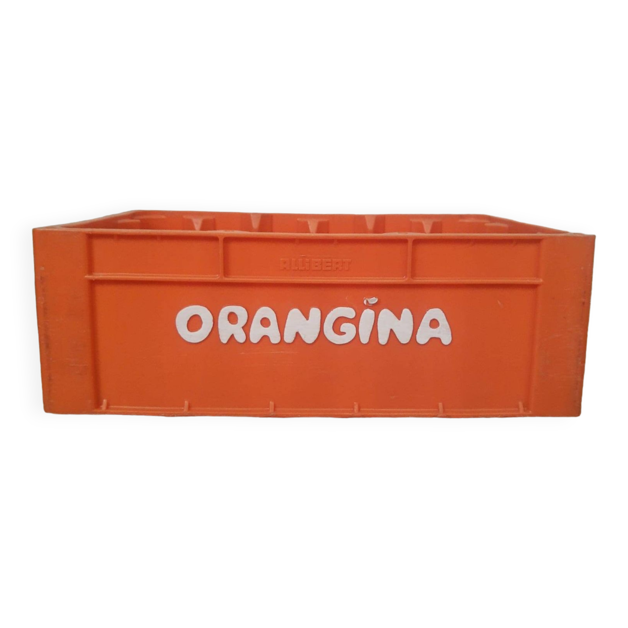 Vintage Orangina advertising bottle crate