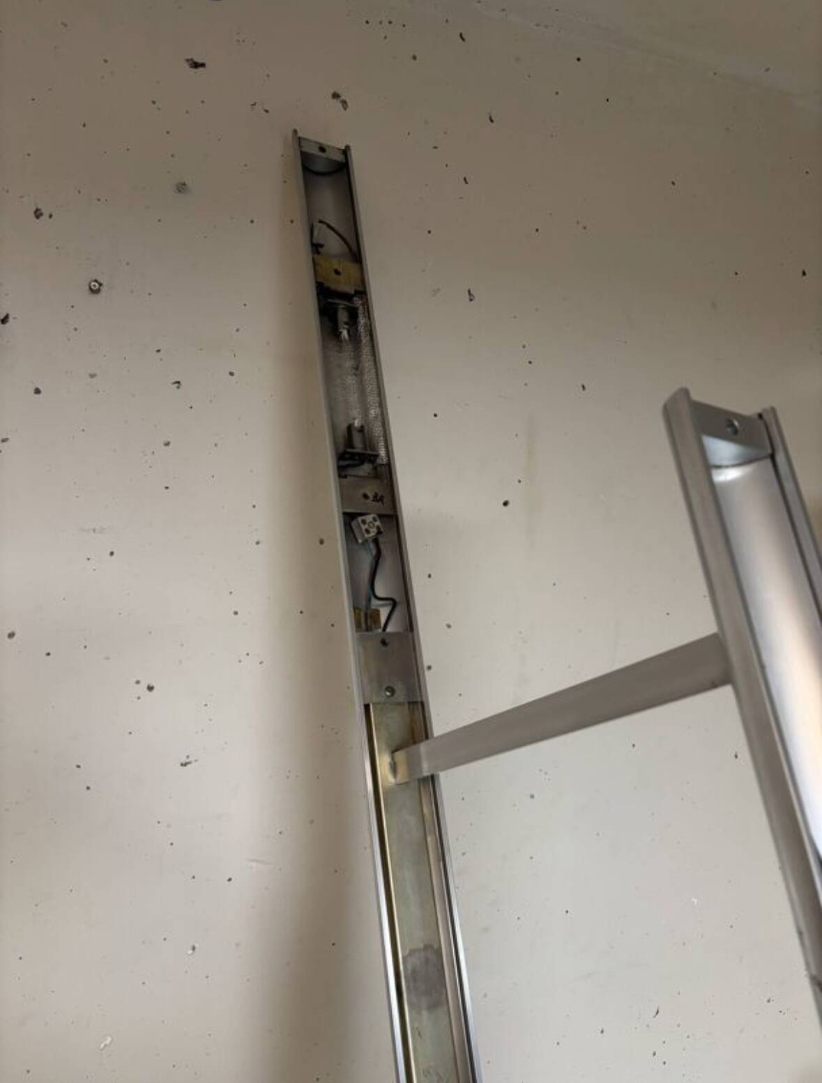 Large aluminum pendant light 1970