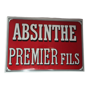 Plaque émaillée absinthe premier