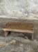 Small auxiliary stool in upcycled teak with a small hollow under the seat (3273)