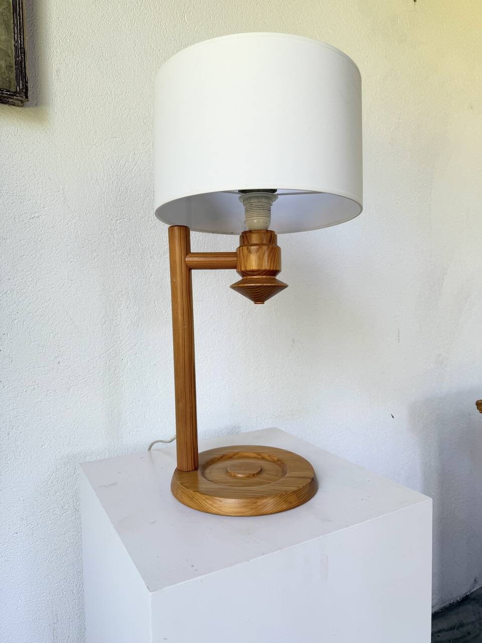 Ikea pine table lamp 1980