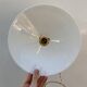Pair of vintage white opaline pendant lights
