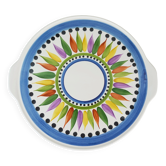 Rare 1950s cake plate villeroy & boch hand painted decor 'karla'