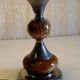 Table lamp base in onyx and chrome metal - 1970s