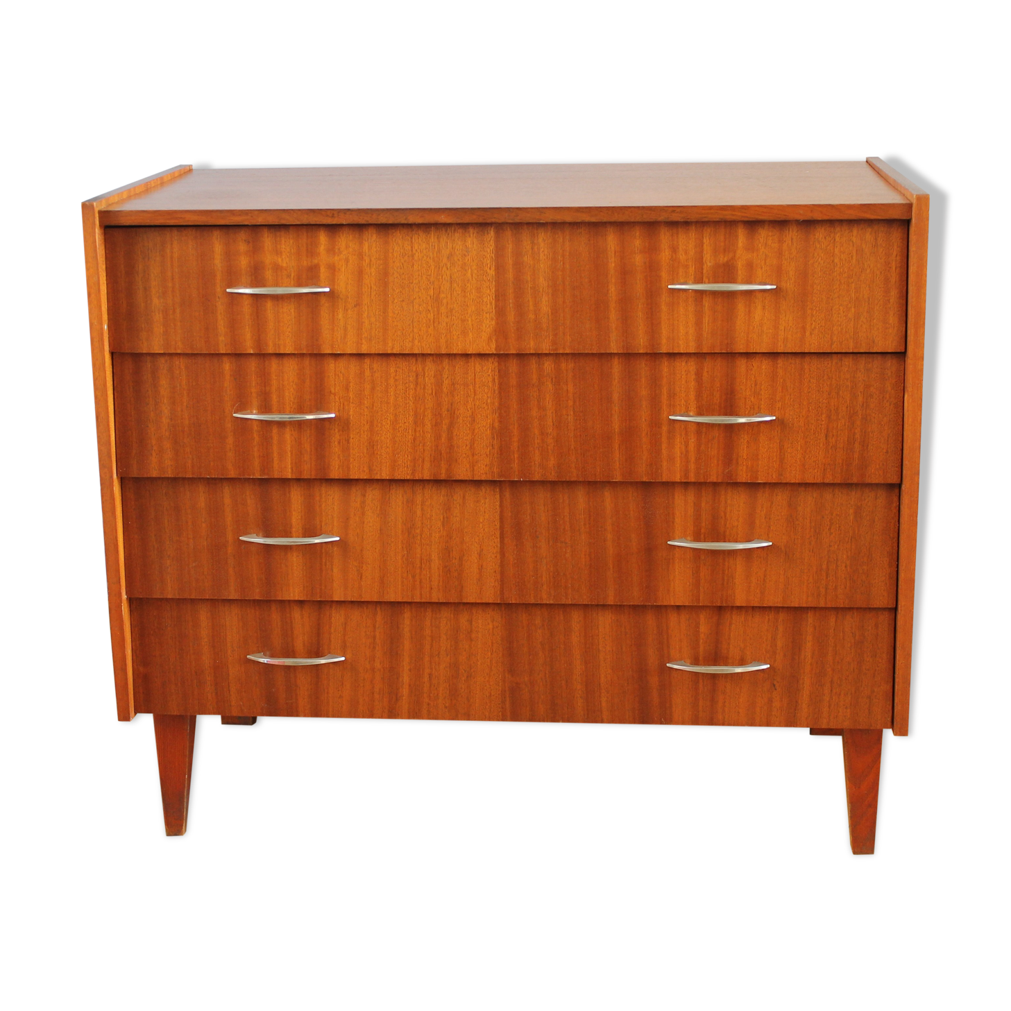 Dresser varnished vintage drawers inclined 1967