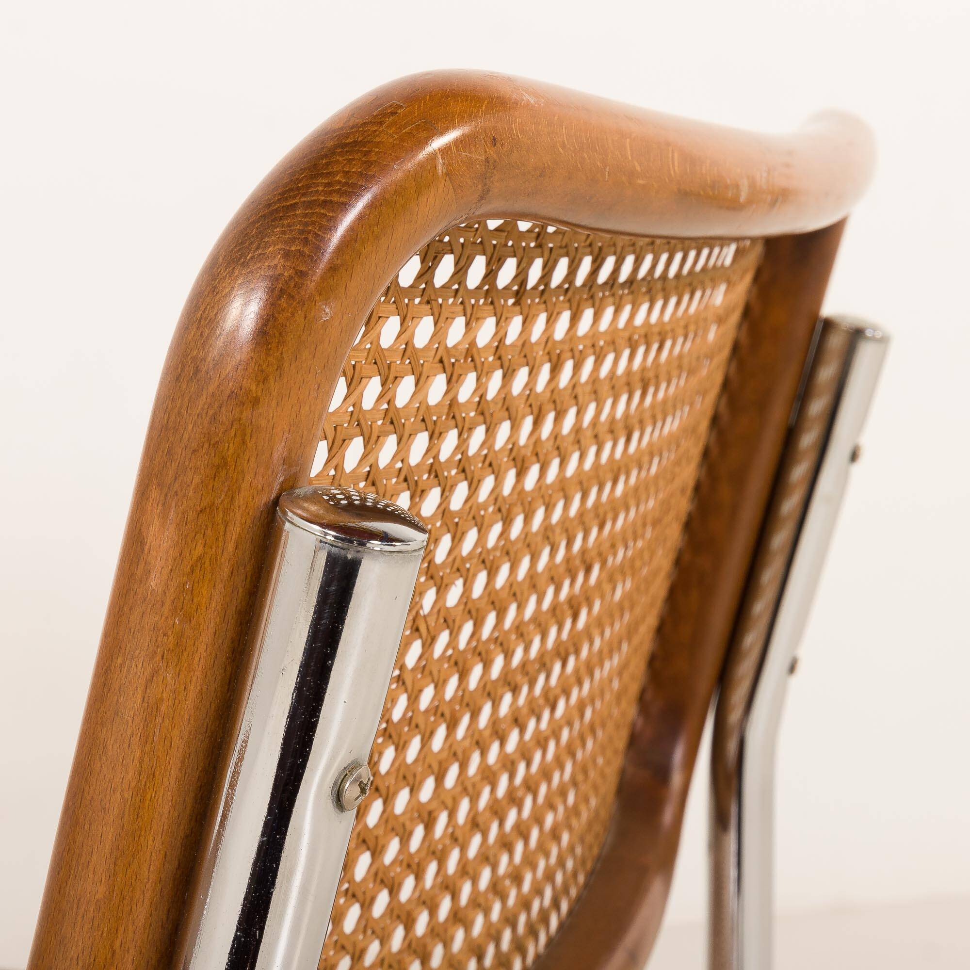Vintage Italian Cesca chairs 1970s