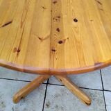 Vintage pine dining table from the 1970s in the style of Rainer Daumiller.
