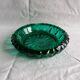 Green glass ashtray