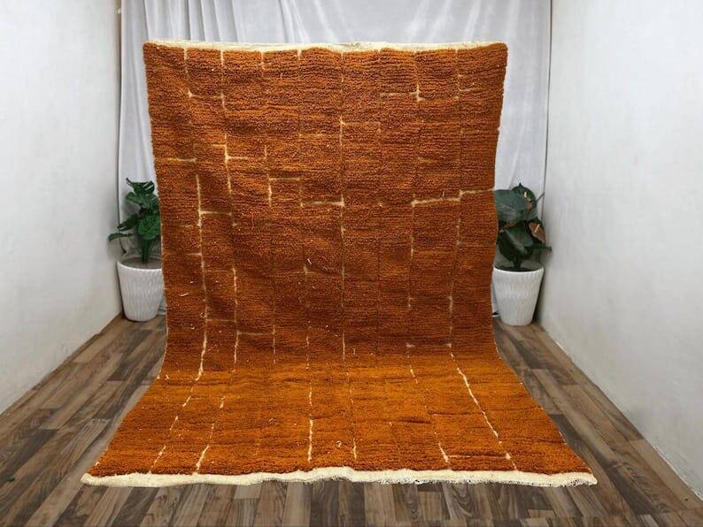 Traditional handmade wool Berber rug size 150x250 cm